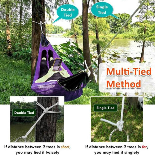 Travel Hammock Nylon Lightweight 450lb Capacity 1