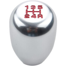 JDM Universal 5 Speed Manual Shift Knob M10x1.5 Screw On Silver