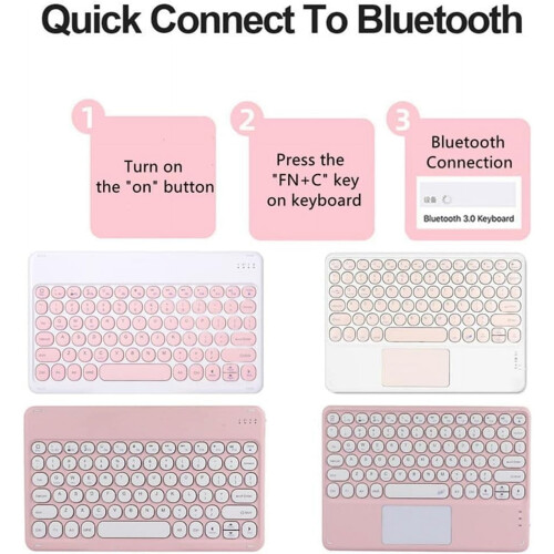 Capa com teclado inteligente e fina para iPad Mini 6 de 8,3 polegadas. 2
