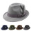 Chapéu Fedora de feltro estilo vintage com pena e laço. 6