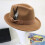 Chapéu Fedora de feltro estilo vintage com pena e laço. 7