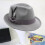 Chapéu Fedora de feltro estilo vintage com pena e laço. 4