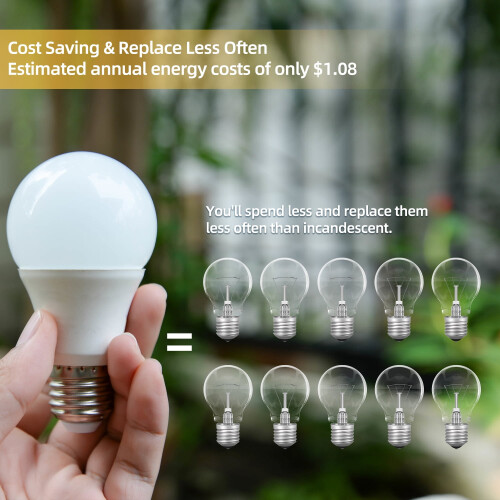 Λαμπτήρες LED A19500K Daylight800LM E26Base24Pack 2