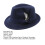 Chapéu Fedora de feltro estilo vintage com pena e laço. 5