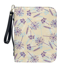 Dandelion Leaf PU Leather Bible Cover for Women & Men – Lightweight Tote with Detachable Wristlet Strap, Compatible with Standard Bibles