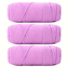 3 Pack 100g Knitting Wool Ball With Soft 8-strand Milk Cotton Crocheted Ball of Yarn Used For DIY Hat Scarves Hand Weaving