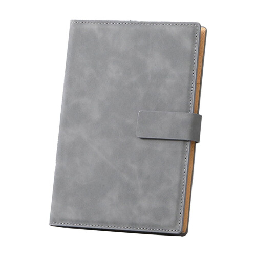 Cahier à fermeture magnétique gris 21,7 x 14,8 cm 1