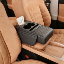 Tapis d'accoudoir de voiture universel en cuir PU (1 pièce)