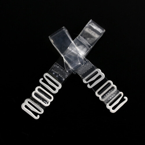 CompuKas Extra Strong Stretch Clear Bra Straps 6 Pairs 1