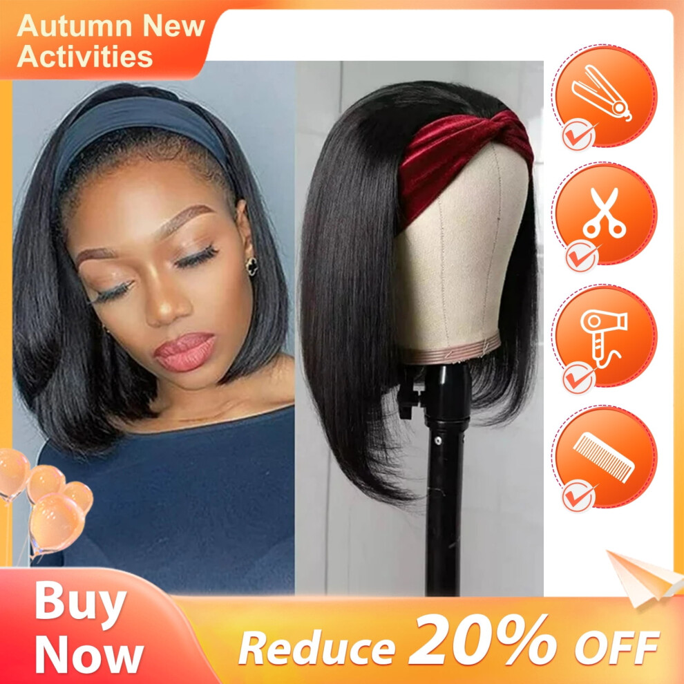 Straight Synthetic Headband Wig for Black Women 150%