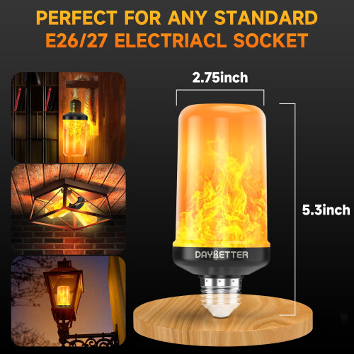 LED-flamlampor E26/E27 4-pack 1
