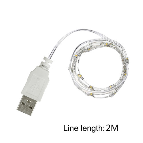 USB-keijuvalot 2M 20LED kuparilankaa 5 kpl 1