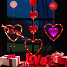 Luci decorative a LED a forma di cuore con timer per interni.