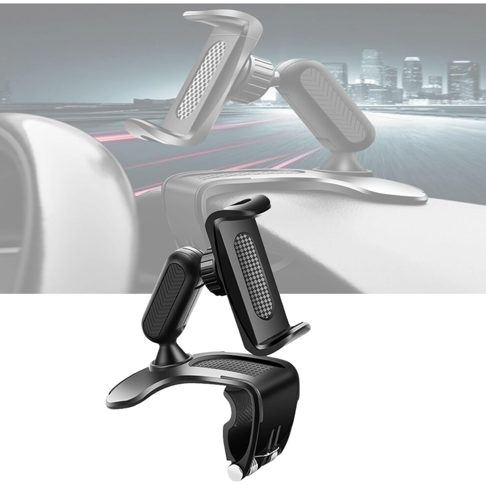 Zinkyoo Dashboard Phone Holder 360 Rotating Clamp 2Pcs Black 962125526257