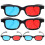 OUNONA 3D Stereoscopic Glasses Plastic 4 pcs 8