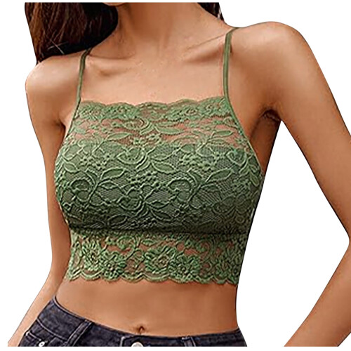 Sutiã feminino de renda sem costas, sem aro e com bojo (1 unidade) 2