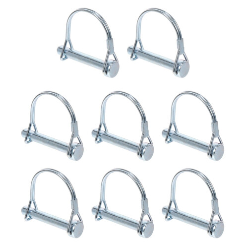 Trailer Coupler Lock Pin Set Silver 8 Pcs 2