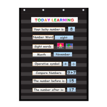 Heavy Duty 10-Pocket Classroom Chart Black