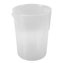 Pichet gradué en plastique de 3000 ml avec large ouverture pour verser et nettoyer facilement, idéal pour la cuisine, le laboratoire et le dosage