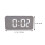 LED Mirror Clock Grey Desktop Set with Stable Base 2