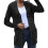 Γυναικεία πλεκτή ζακέτα μαύρη oversized με τσέπες XXL 2