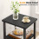 Nightstand Modern Black Wood Grain 3-Tier 4