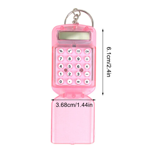 Mini keychain calculator portable dual-function digital 1 pc 1