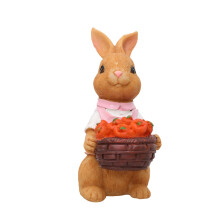Estatua de conejito de Pascua para jardín, resina, exterior, 1 pieza.