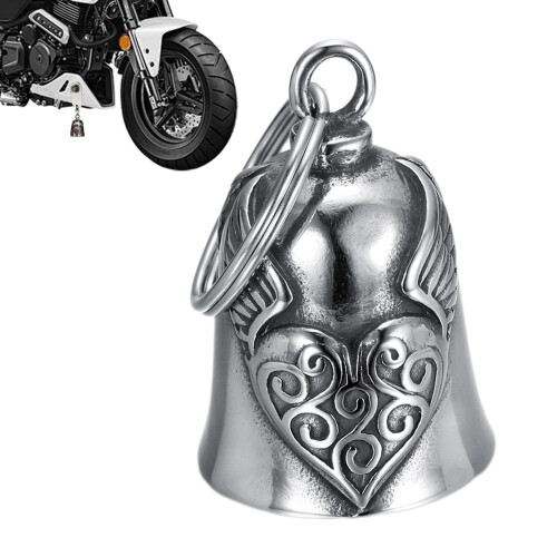 Motorradglocke mit Herzflügeldesign, 1 Stück