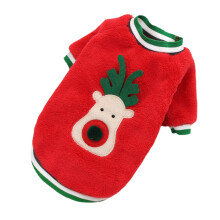 Christmas Coral Dog Sweater for Small Dogs and Cats