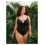 Women's Black V-Neck Backless Monokini Slim Fit 1