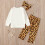 Herbstoutfit für Babys: Pullover und Leopardenhose, Größe 0-4 3