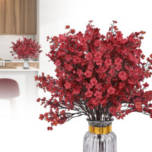 Buquê de Gypsophila artificial de seda vermelha
