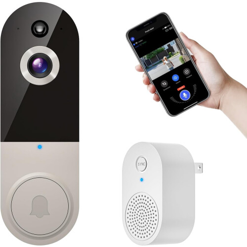 Wireless Video Doorbell 1080p with AI Human Detection