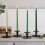 Set di 4 candele affusolate a filo lungo, verdi e multicolore. 6