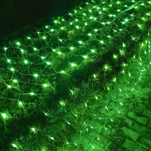 Venkovní LED síťová světla zelená 5 stop x 5 stop 96 LED diod 8 režimů