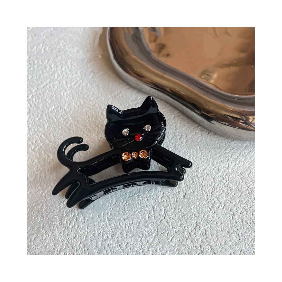 Acetate cat hairpin medium shark clip for women