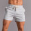 Short de jogging en molleton de coton gris pour homme 2