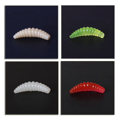 Bread Soft Fishing Lures Artificial Maggots 50 pcs 2