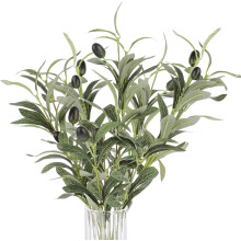 11" Olive Branches for Vases, 5 PCS Faux Olive Tree Stems – Artificial Indoor Greenery for Centerpieces, Wedding & Home Decor