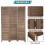 Room Divider Brown3-Panel Freestanding Privacy Screen 4