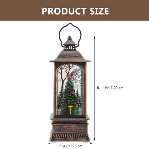 Christmas Lantern Dark Brown Plastic 6.3 Inches 1