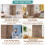 Room Divider Brown3-Panel Freestanding Privacy Screen 6