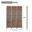 Room Divider Brown3-Panel Freestanding Privacy Screen 7