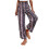 Calça feminina retrô de pernas largas com cintura alta e elástico. 2