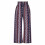 Calça feminina retrô de pernas largas com cintura alta e elástico. 4