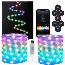 Bluetooth-Lichterkette RGB mit Musiksynchronisation, 40 m, 400 LEDs