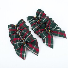 Guirlande de nœuds de Noël en tissu, 10 pièces