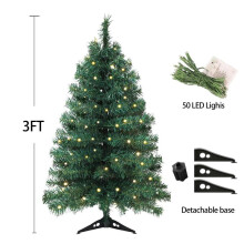 Okicoler pre-lit slim hinged Christmas tree with 350 warm