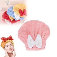 Mikrofiber hårhandduk för kvinnor mjuk rosettturban
